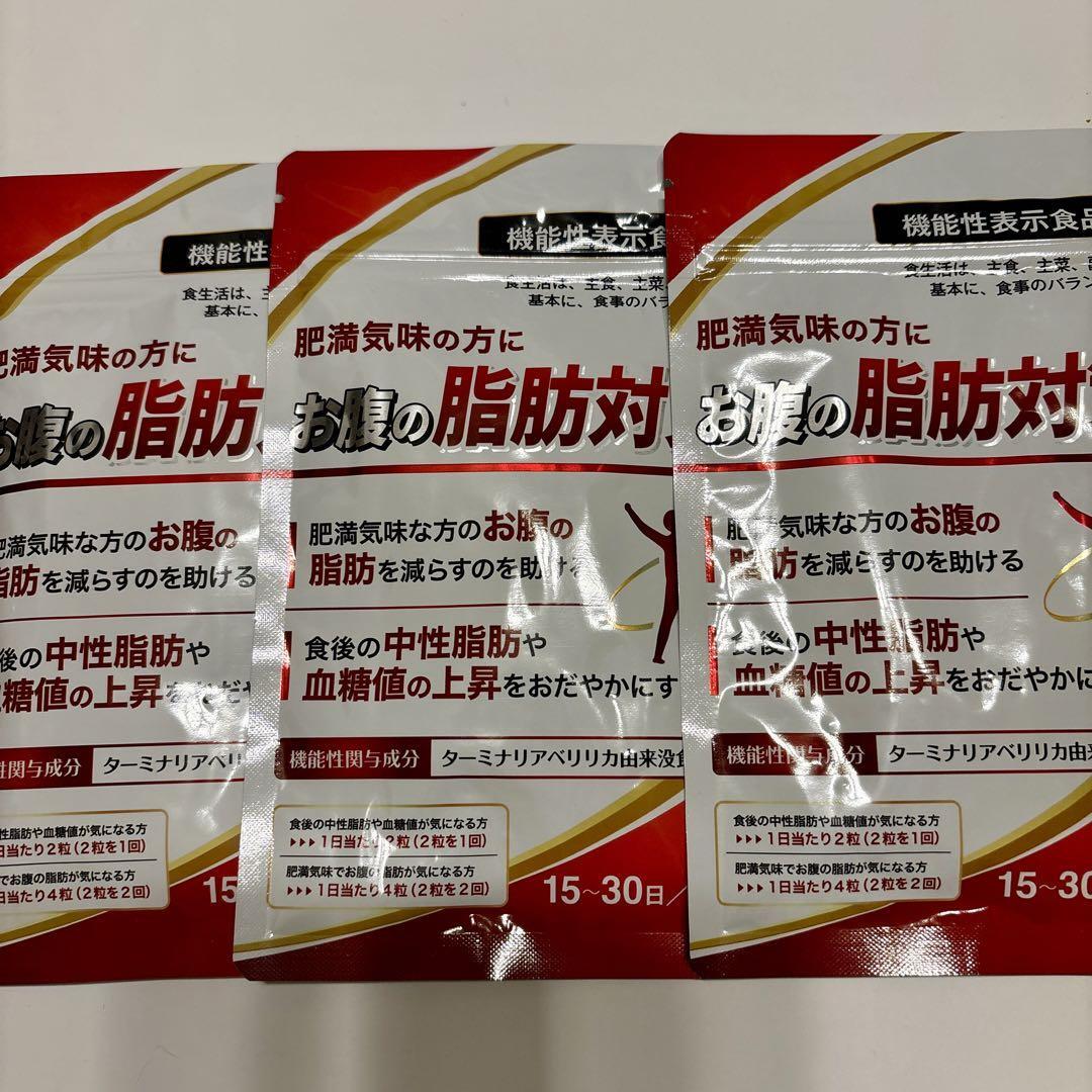 ダイエット　サプリ　お腹の脂肪対策　60粒　3袋セット　ターミナリアベリリカ　ダイエットサプリ　血糖値　脂肪対策　機能性表示食品_画像1