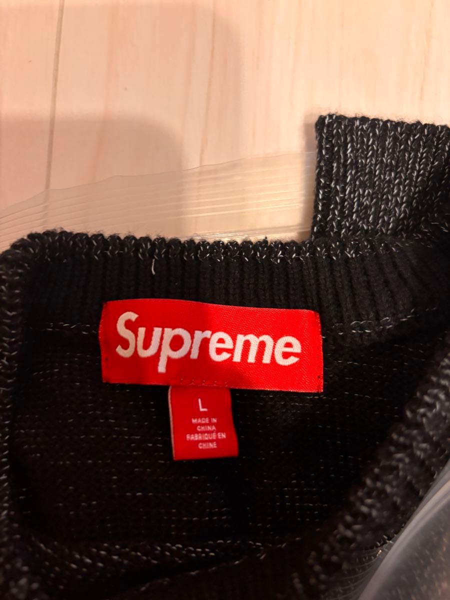 Supreme Reflective Sweater Black Lサイズ