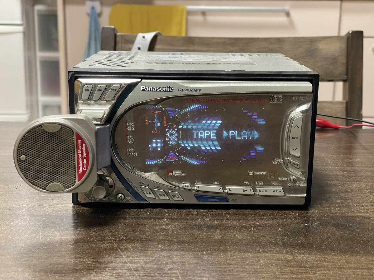  Junk * Panasonic производства 2DIN CD/MD/ кассетная дека CQ-VX707MS на разборку k Lazy Cobra 