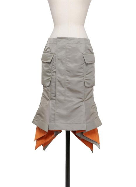 宇多田ヒカル着！定価以下★新品未使用★sacai2024ss Nylon Twill Skirt ワンピース MA-1風巻きスカートの画像6