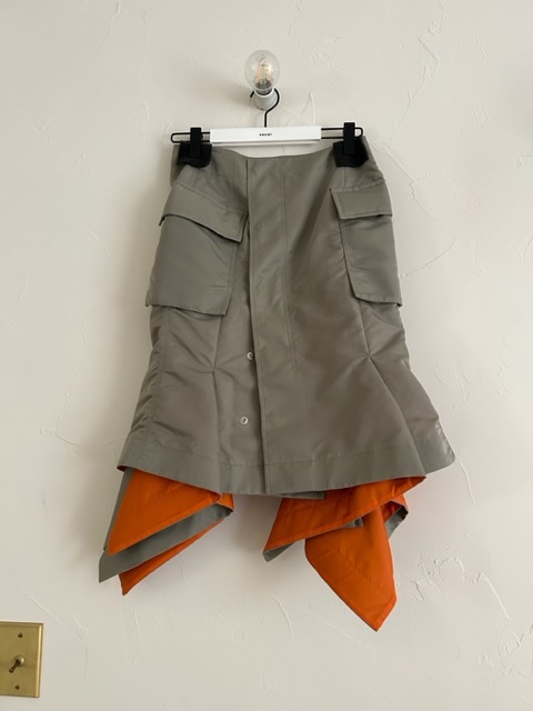 宇多田ヒカル着！定価以下★新品未使用★sacai2024ss Nylon Twill Skirt ワンピース MA-1風巻きスカートの画像2
