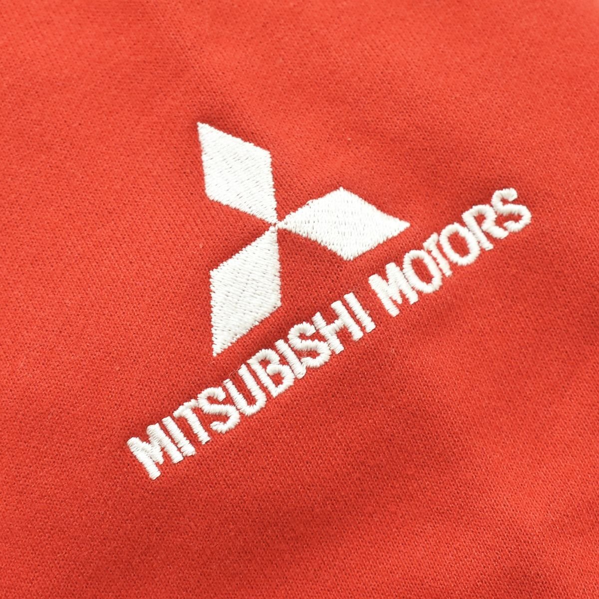 ★企業 三菱 ミツビシ MITSUBISHI ハーフジップ スウェット L レッド トレーナー 起毛 ラリーアート RARRI ART モーター スポーツ 自動車★の画像5