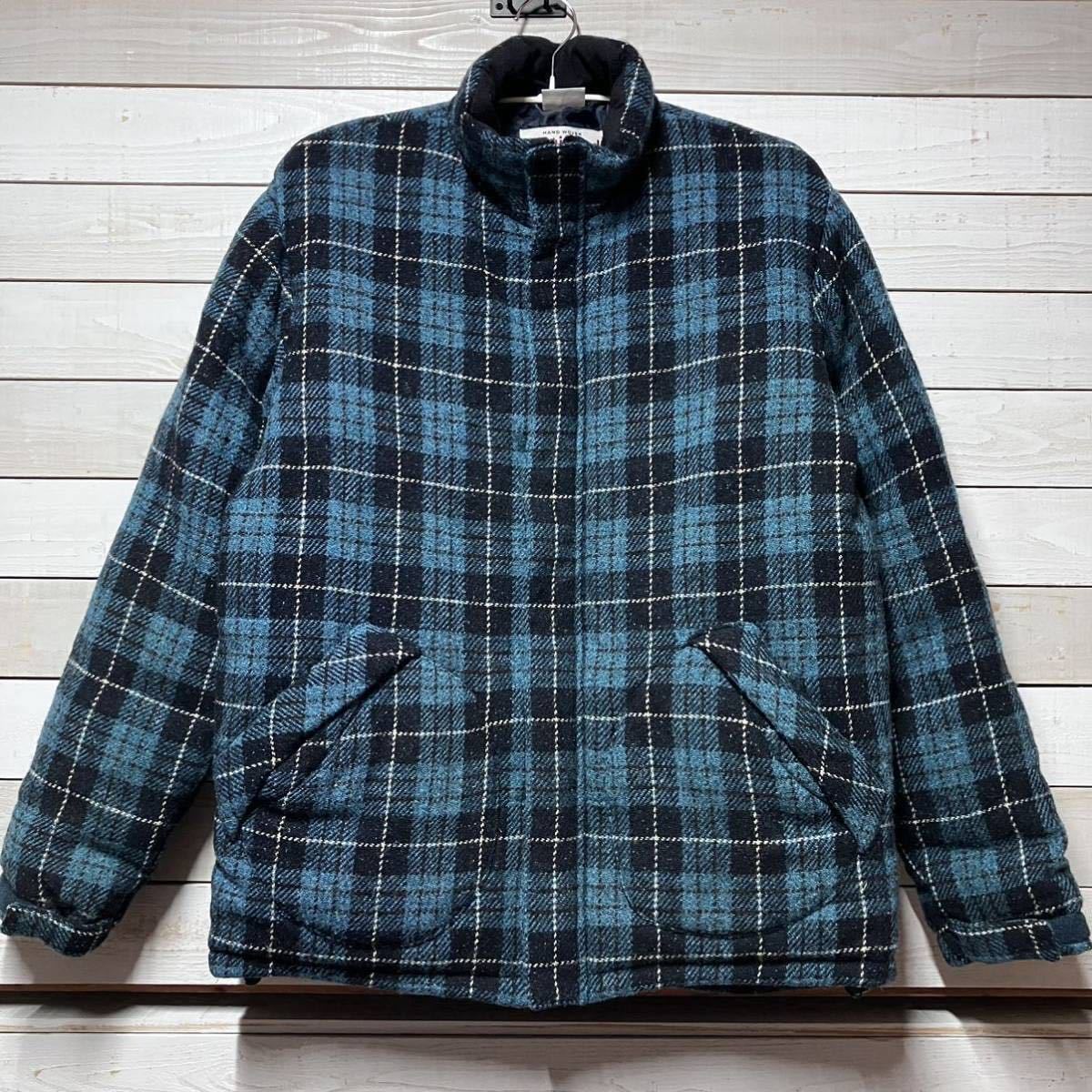 SIZE L GOODENOUGH HARRIS TWEED WOOL JACKET グッドイナフ ハリスツイード ウール ジャケット ブロックチェック GDEH GE_画像1