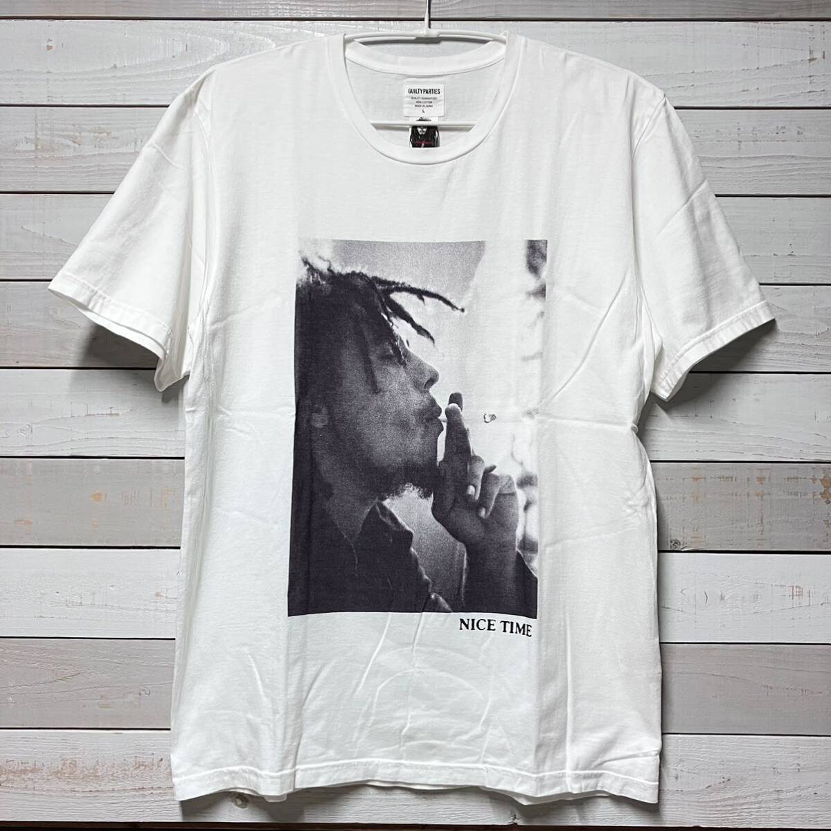 SIZE L WACKO MARIA BOB MARLEY WHITE TEE SHIRT ワコマリア ボブ マーリー ホワイト Tシャツ