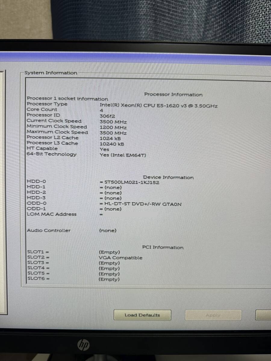 DELL Precision T5810SMT・タワー型・ワークステーション・Xeon E5-1620 v3@3.5GHz/8GB/500GB/FirePro W5000・BIOS起動・中古品の画像10