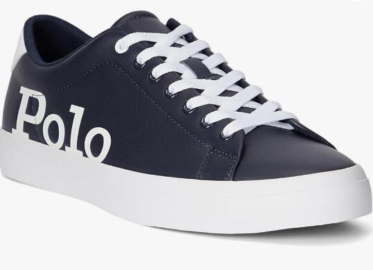 2024最新　US正規　日本未発売　Polo Ralph Lauren Longwood Logo Leather Sneaker　ポロロゴ　スニーカー　本物をお届けします！ ！