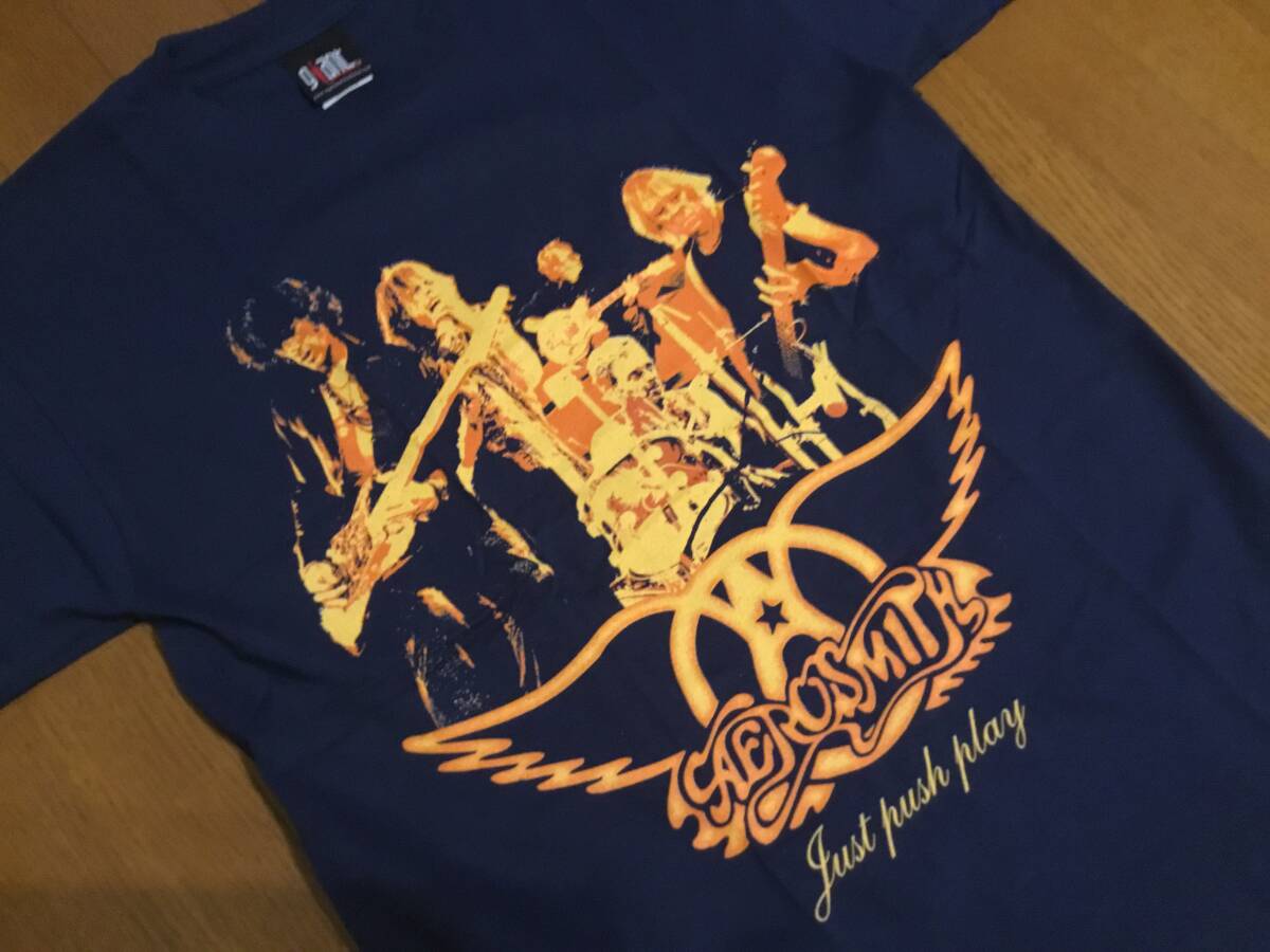 《未着用》AEROSMITH エアロスミス Tシャツ Just Push Play World Tour 2002 Mサイズ GIANT_画像3