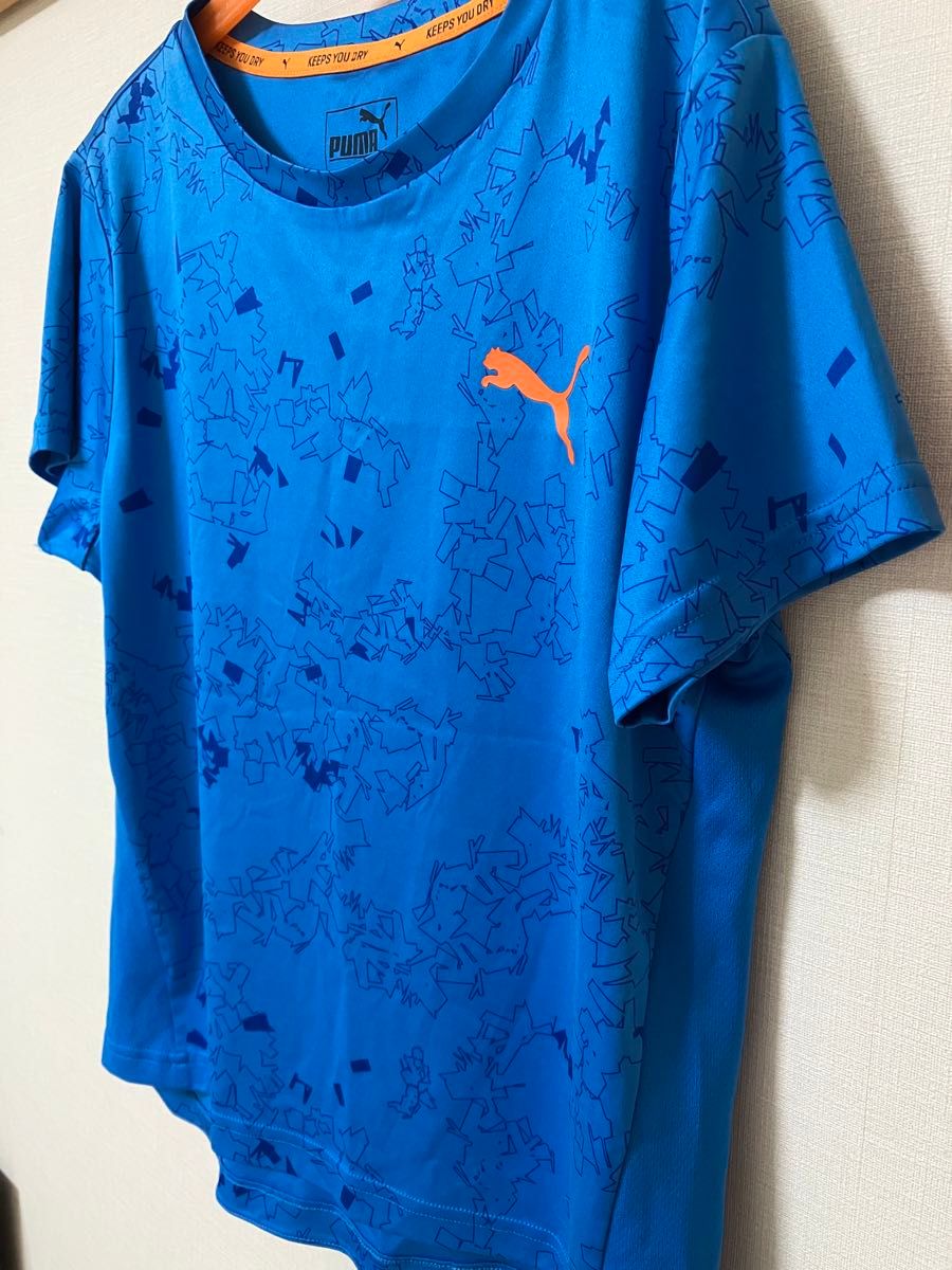 プーマ　PUMA  140cm  ブルー　半袖 Tシャツ キッズ スポーツ トレーニング ウェアDRYCELL ドライ 速乾