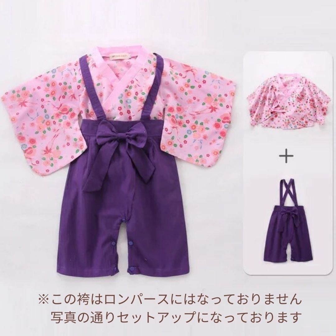 【80】【...    цветы   *   фиолетовый  】... ... ...   все 6 вид  4 размер    верхний нижний набор   кимоно  ... ветер ... ...  младенец   маленький ребёнок  60 70 80 90 