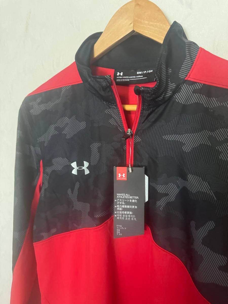 アンダーアーマー 新品 ハーフジップ Sサイズ 長袖 カットソー UNDER ARMOUR トレーニング ハーフジップ