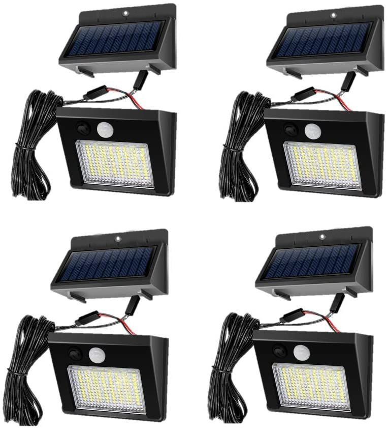 ソーラーライト LED センサーライト 人感センサー 屋外 太陽光発電 人感センサーライト 高輝度 分離型 拡散レンズ 屋外照明
