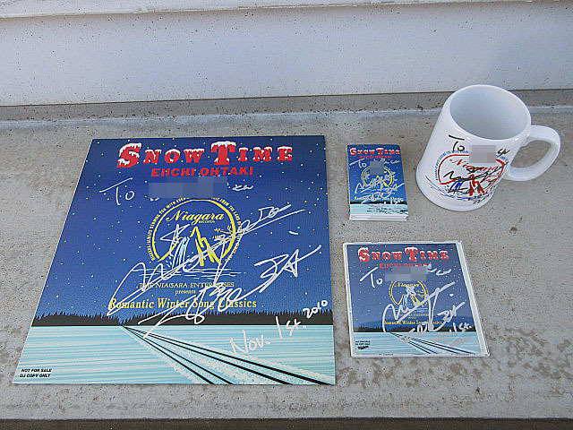  Ootaki Eiichi with autograph Pro motion on Lee record [SNOW TIME] Complete [CD & record & cassette tape & mug ]