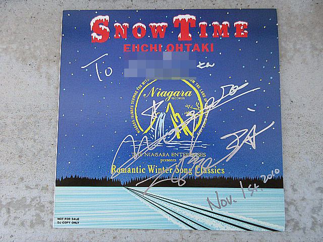  Ootaki Eiichi with autograph Pro motion on Lee record [SNOW TIME] Complete [CD & record & cassette tape & mug ]