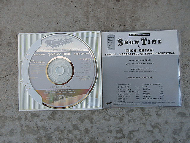  Ootaki Eiichi with autograph Pro motion on Lee record [SNOW TIME] Complete [CD & record & cassette tape & mug ]