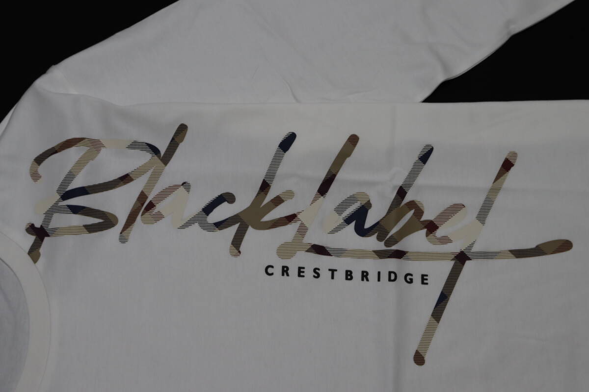  新品 BLACK LABELCRESTBRIDGEブラックレーベル クレストブリッジ【限定】クレストブリッジチェックカットソー 【L】 ホワイト_画像3