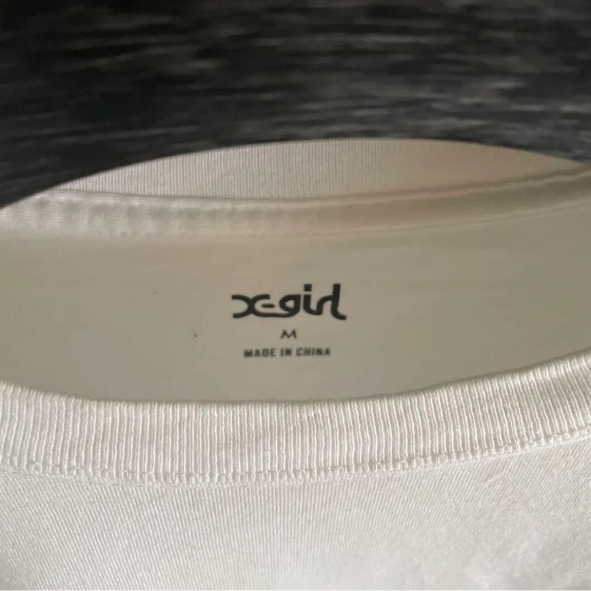 X-girl エックスガール LEOPARD BOX L/S TEE DRESS ロンT ホワイト 長袖Tシャツ 白