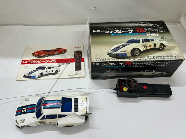 【菊水-9908】(KB)トミーラデオレーサー75 ポルシェ935ターボ ラジコンカー 昭和レトロ 1/24スケールモデル ジャンク品/おもちゃ/(S)_画像1