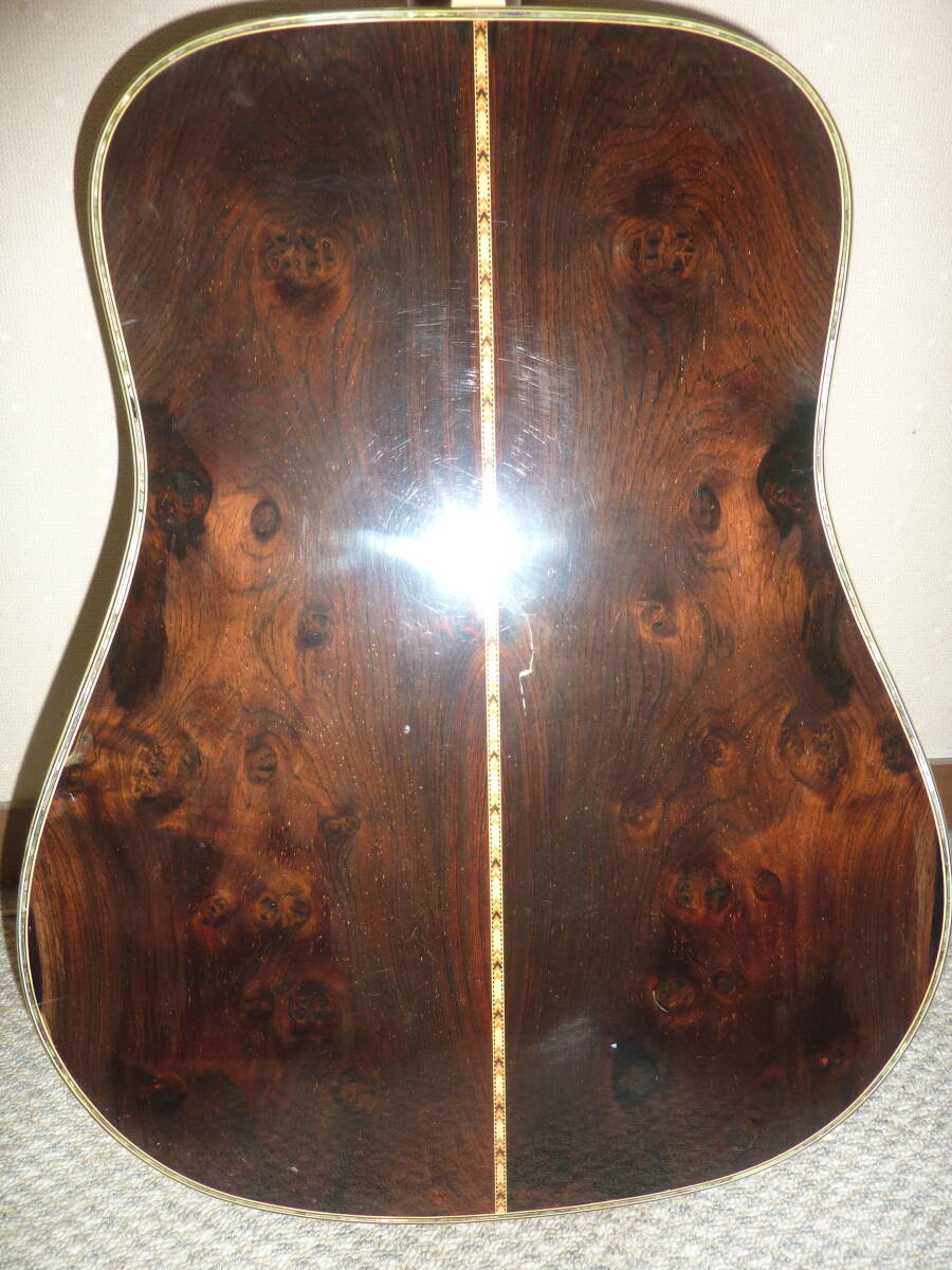 77年製 K.Yairi製 特注 ギター YW-2200 極上のハカランダ単板の画像6