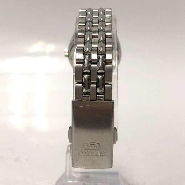 【動作品】SEIKO 5 セイコー ファイブ 腕時計 4207-00W0 自動巻き 3針式 白文字盤 デイデイト 21石 シルバー レディース 訳あり CE0の画像6