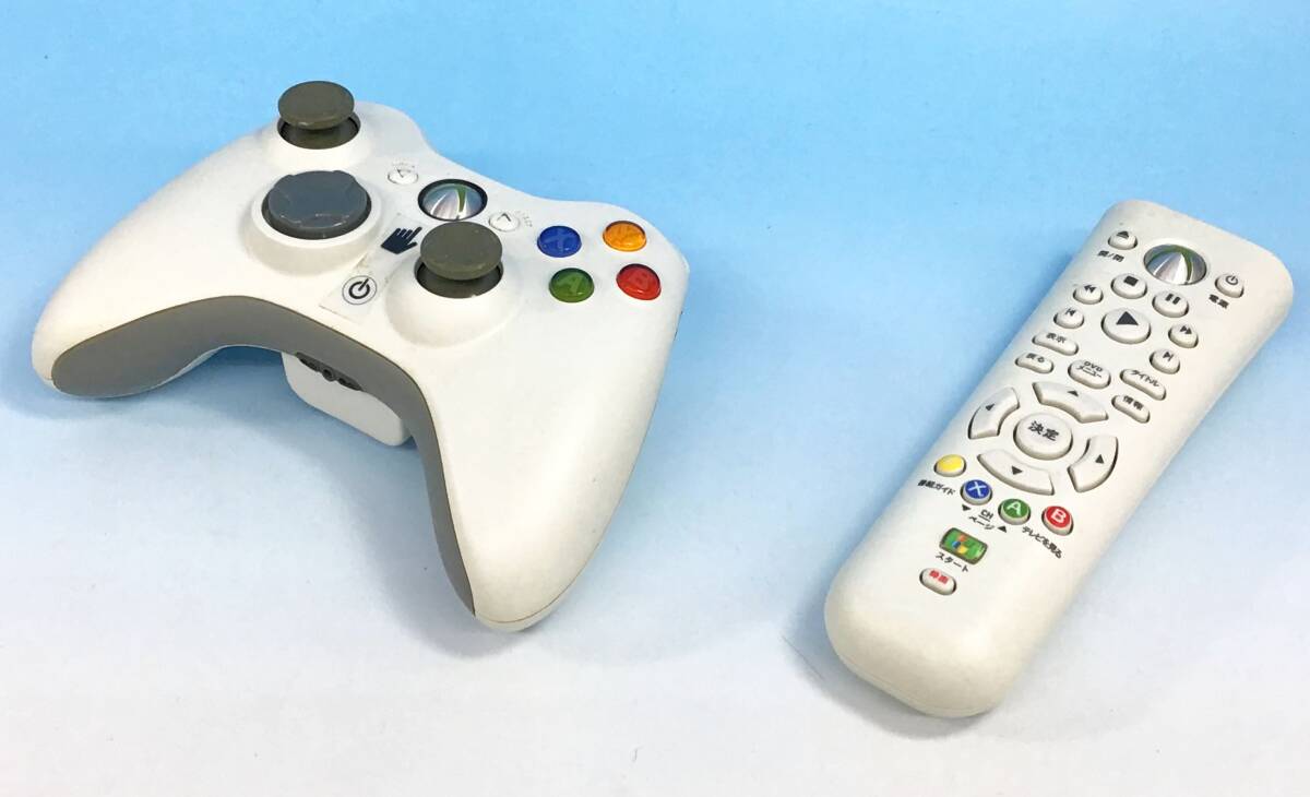 Microsoft Xbox360 本体 60GB HDD 白 ホワイト/リモコン/コントローラー/ケーブル テレビゲーム ゲーム機 マイクロソフト_画像7