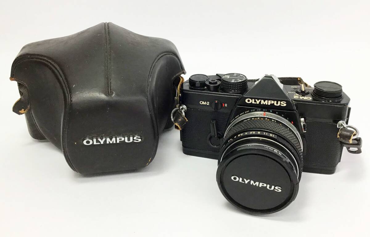 OLYMPUS OM-2 一眼レフ フィルムカメラ 本体 ボディ/レンズ AUTO-S G.ZUIKO 1:1.4 f=50mm 黒/ブラック ケース オリンパスの画像1