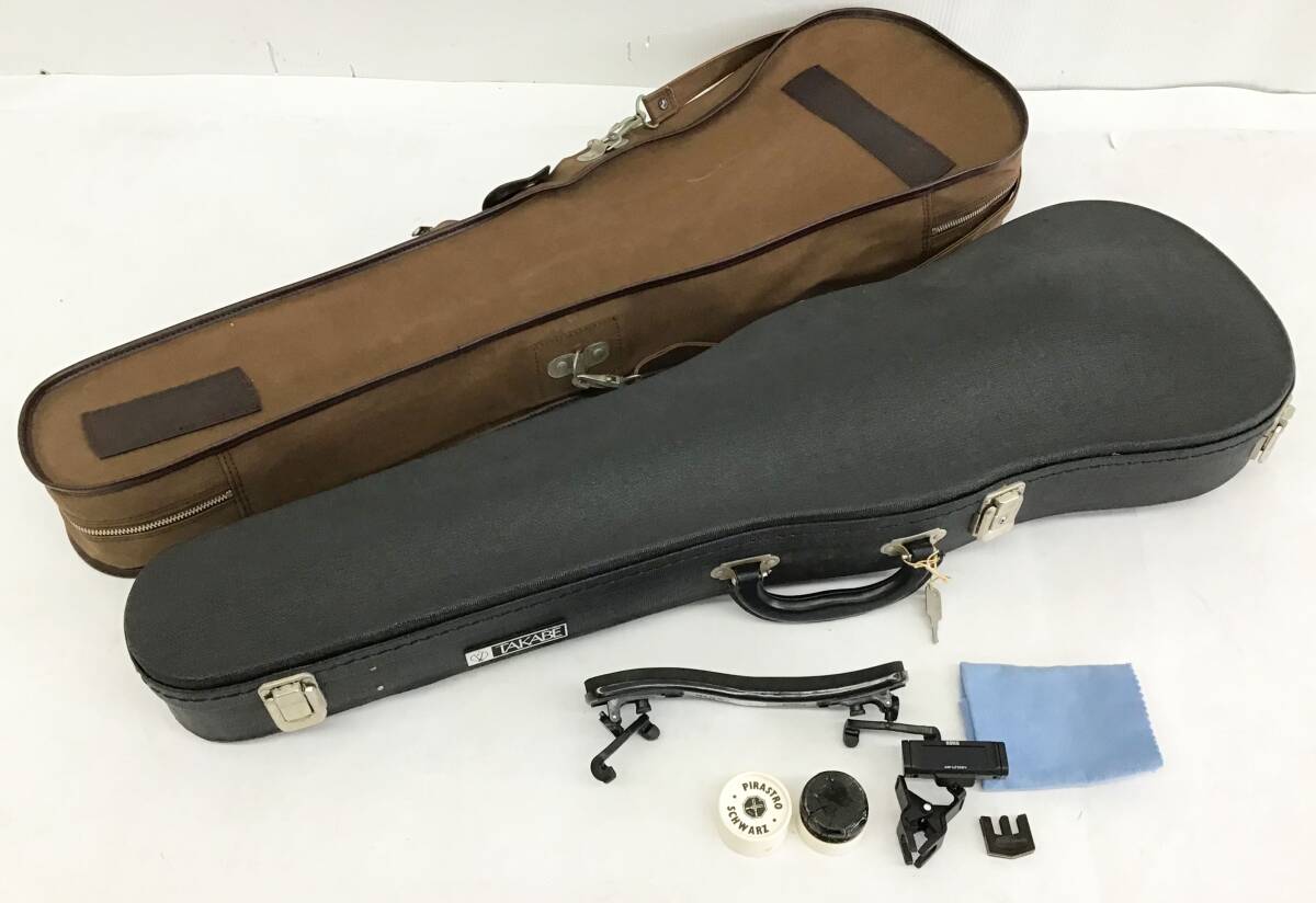当時物 K.Shimora バイオリン No.80 1980年 Germany ドイツ製 弓 ハードケース カバー付き 弦楽器 楽器 ヴァイオリン シモーラの画像10