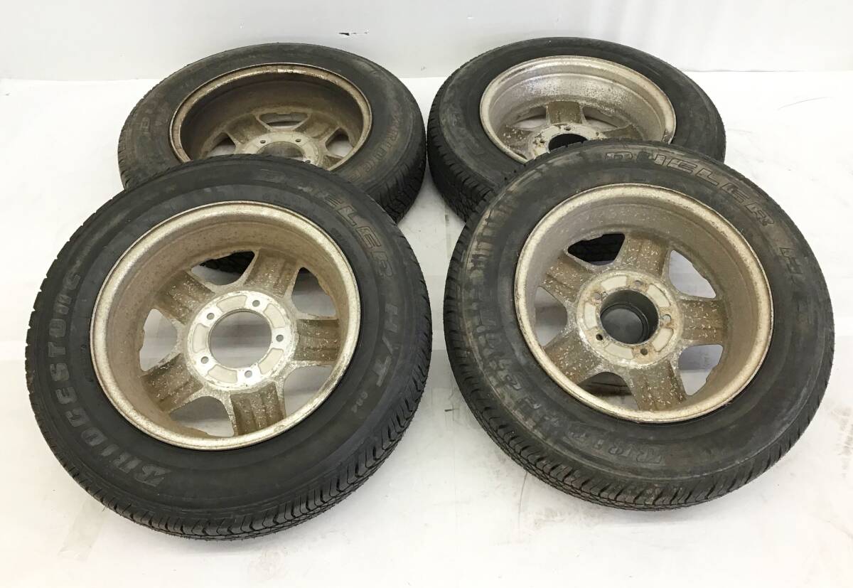 4本セット スズキ ジムニー JB23 純正 16インチ アルミホイール 16×5.5J PCD139.7 5H /タイヤ BRIDGESTONE DUELER H/T 175/80R16の画像5