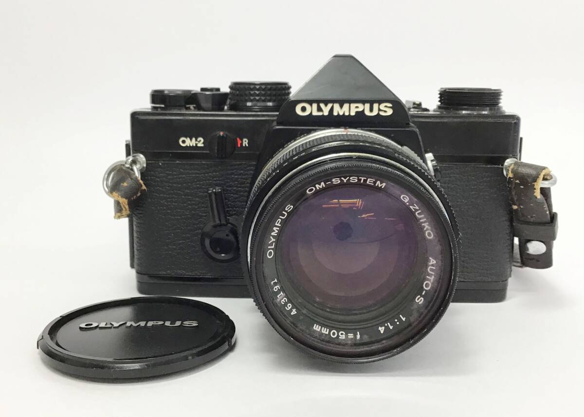 OLYMPUS OM-2 一眼レフ フィルムカメラ 本体 ボディ/レンズ AUTO-S G.ZUIKO 1:1.4 f=50mm 黒/ブラック ケース オリンパスの画像2
