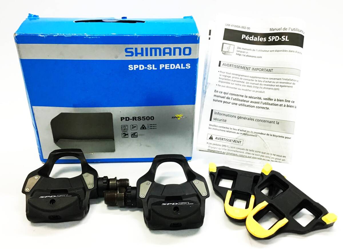 未使用 SHIMANO ビンディングペダル SPD-SL PD-RS500 ロード用 自転車 パーツ 部品 PEDALS シマノ_画像1