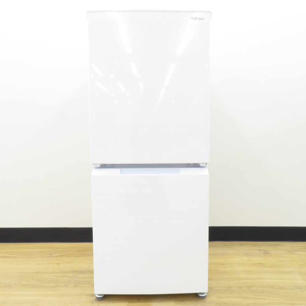 SHARP シャープ 冷蔵庫 152L 2ドア つけかえどっちもドア SJ-D15H-W ナチュラルホワイト 2022年製 一人暮らし 洗浄・除菌済み