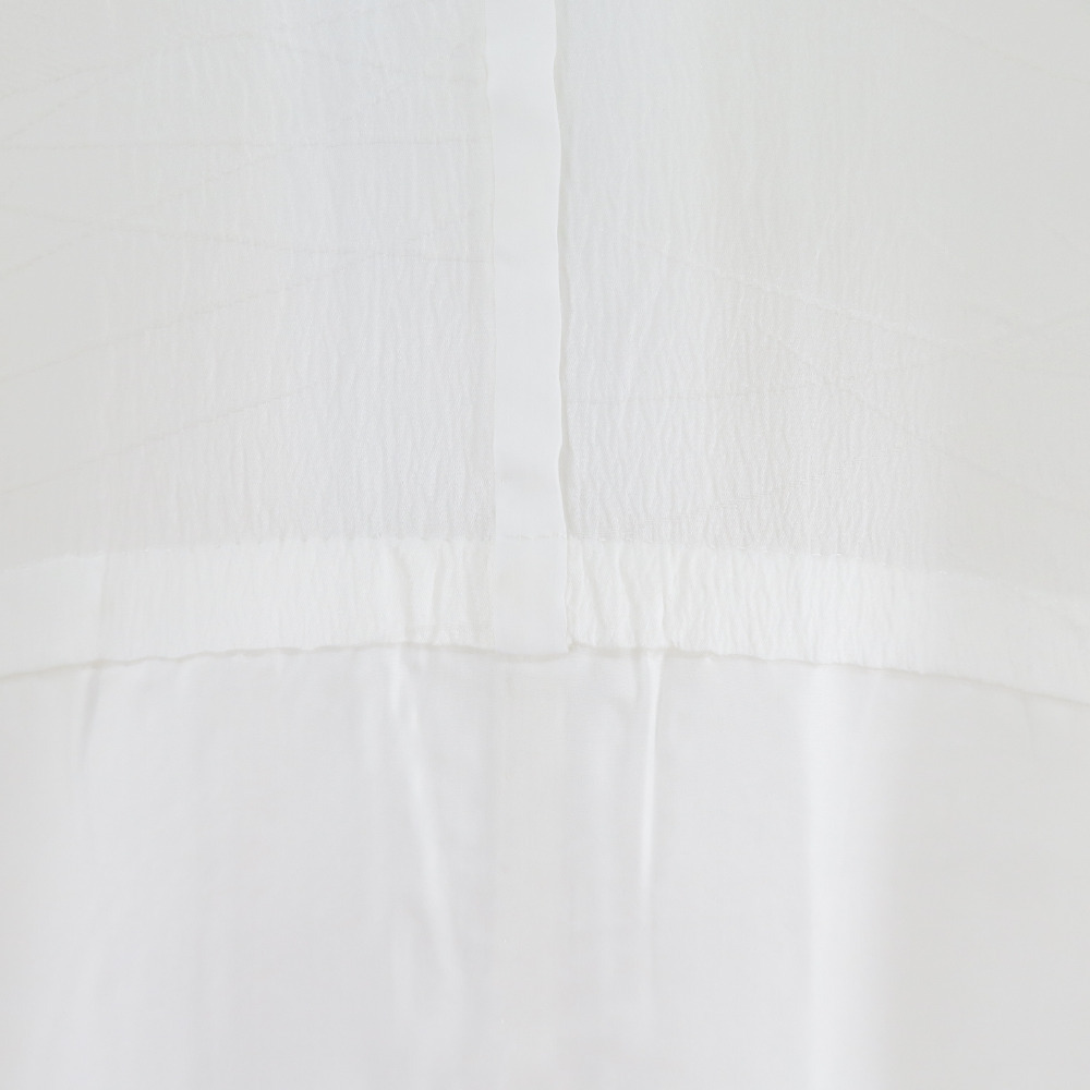 襦袢 芝草地紋 白色 長襦袢 単衣 半衿付き 衣文抜き付き 正絹 礼装用 仕立て上がり 身丈127cmの画像7