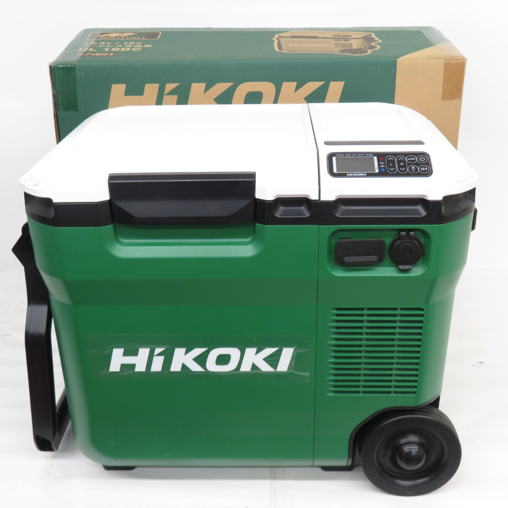 HiKOKI ハイコーキ 14.4V/18V/マルチボルトバッテリ対応 コードレス冷温庫 18L アグレッシブグリーン ACアダプタ付 UL18DC(NM) 中古美品_画像1