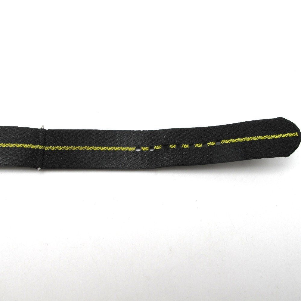 TUDOR チュードル 腕時計 純正ファブリックベルト 黒×黄色 M79470 ブラックベイプロ ラグ幅20mmの画像6