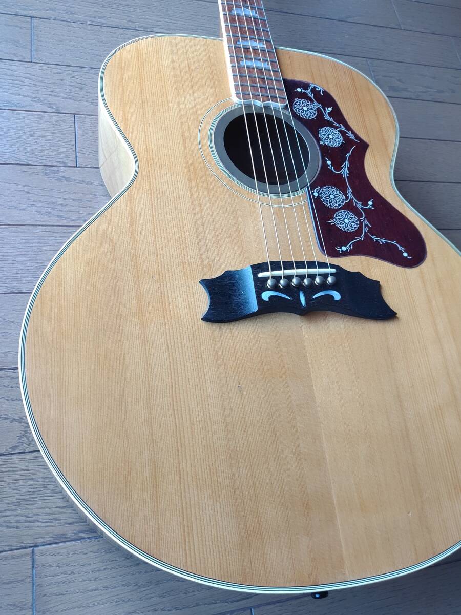GibsonJ-200タイプ 珍しいEGIMA REALのJ-250N　珍品ギター