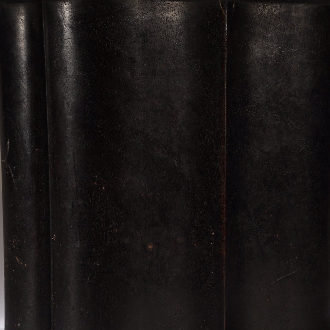 ■大成美術■珍木紫檀彫刻 葵形筆筒 （検） 清代 唐物 中国美術 骨董 古玩 290_画像5
