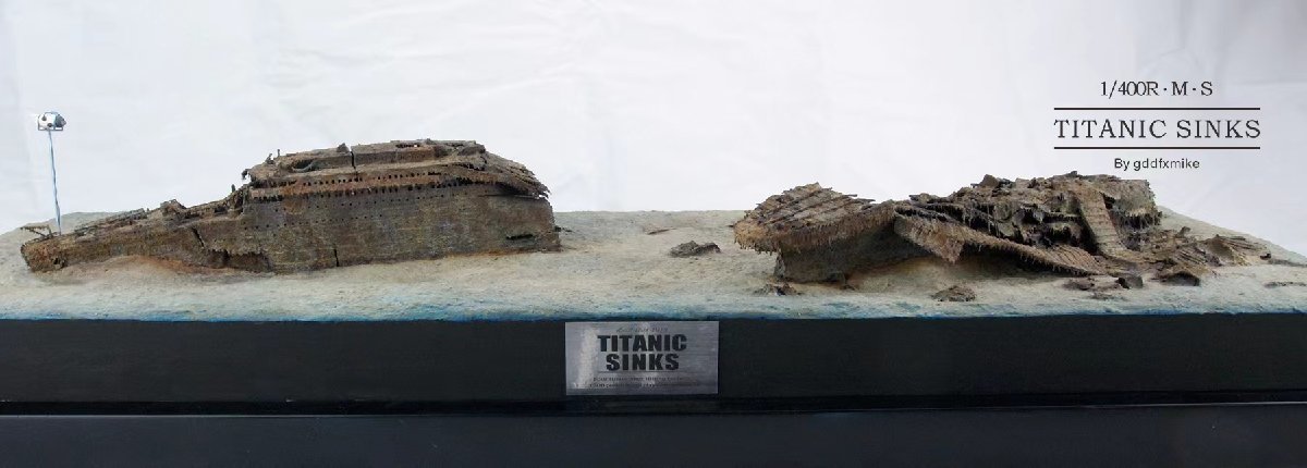 1/400 ジオラマ作品 タイタニックの沈む オリジナル製作品 船 1/400 ジオラマ作品 タイタニックの沈む オリジナル製作品 船