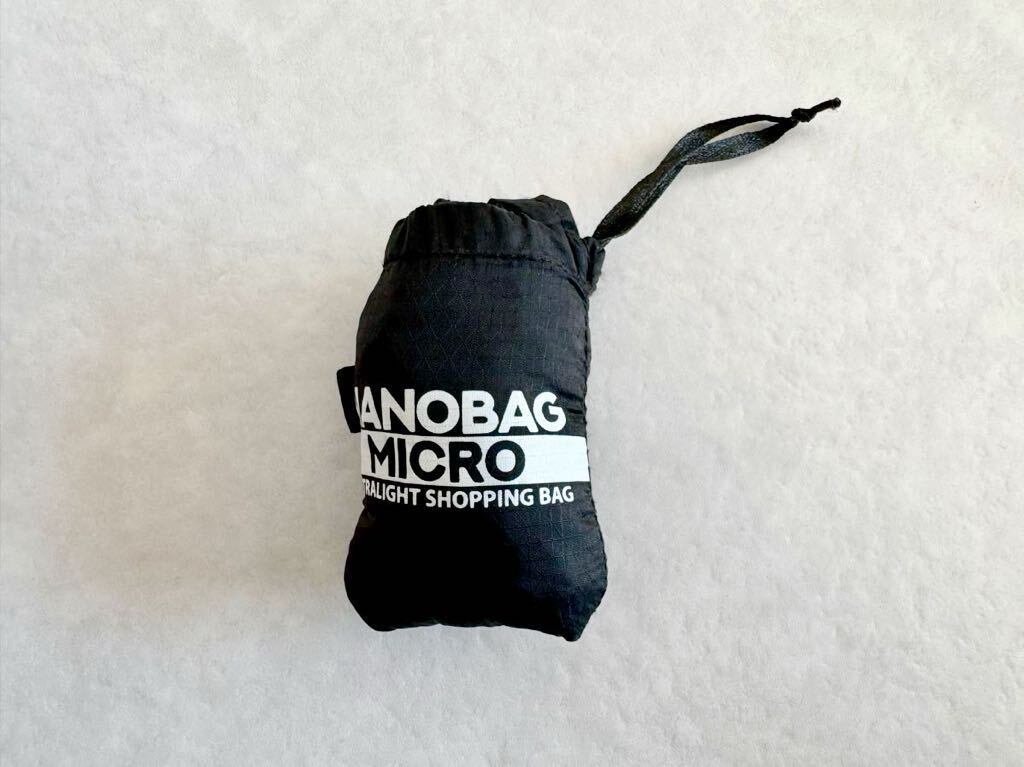 NANOBAG Micro -Basic　12l ナノバッグ　ブラック　エコバッグ　コンパクト 軽量 _画像1