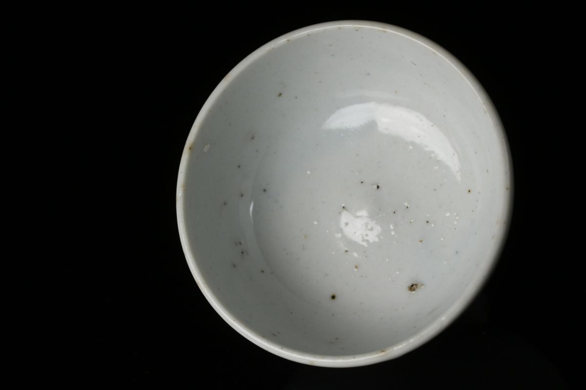 【LIG】李朝時代 白磁碗 六客 酒器 古美術品 旧家蔵出品 [.WQ]24.3_画像8