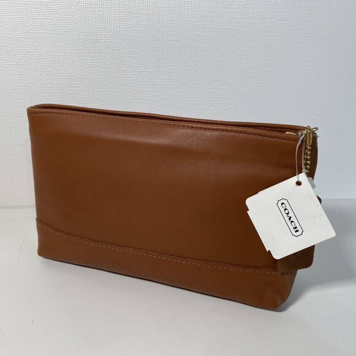 ヴィンテージコーチ　Vintage Coach ラージ コスメティックケース タン　tan レザー ポーチバッグ 7172 オールドコーチ_画像8