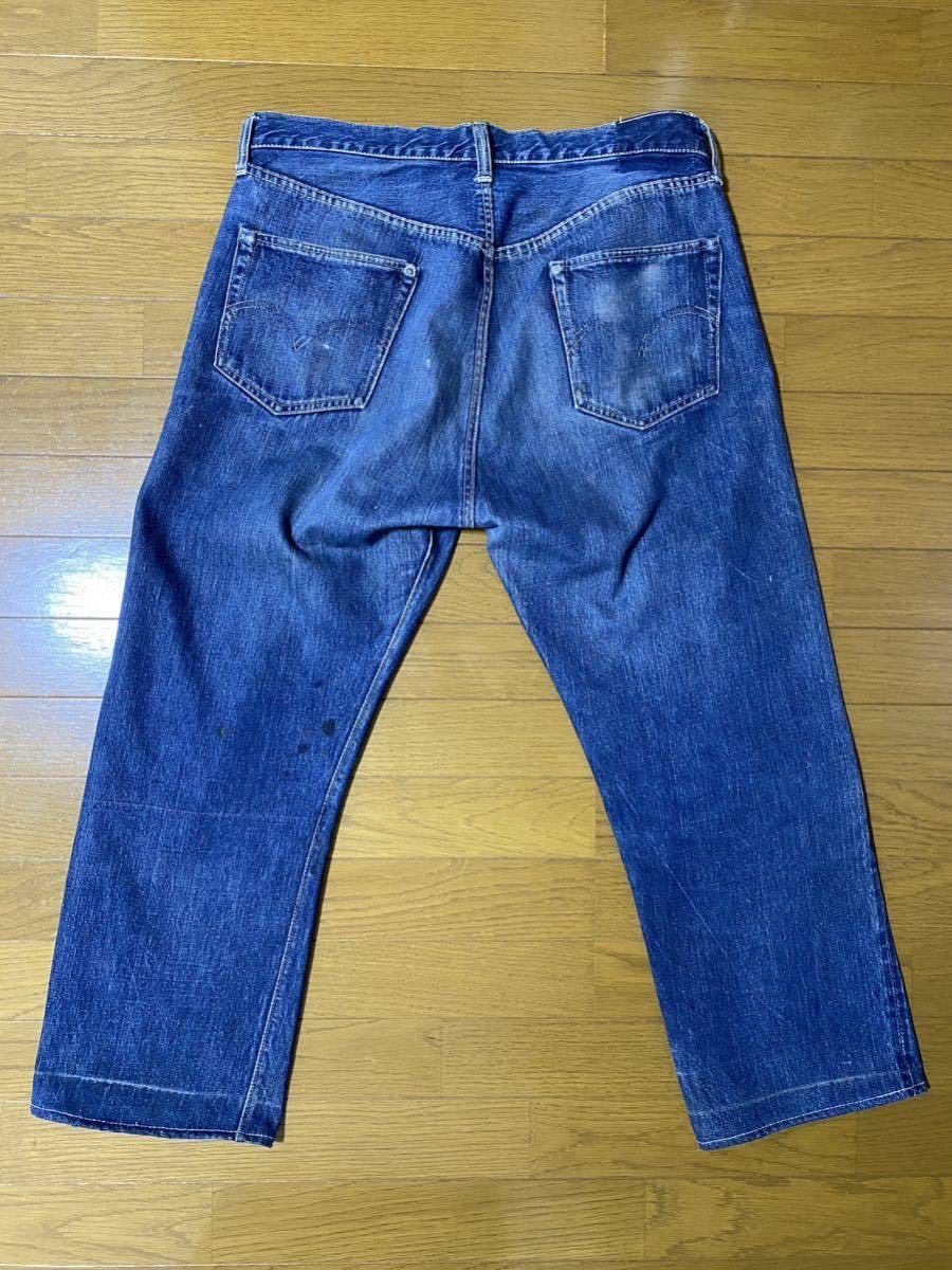 40s Levis 501XX 47モデル 初期 片面 オールイエローステッチ 濃紺の画像2