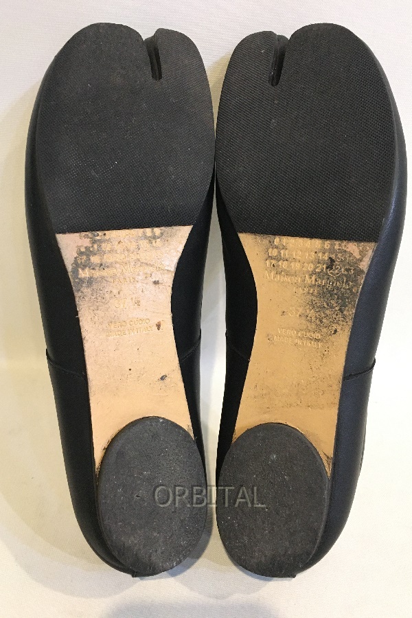 二子玉)Maison Margiela メゾンマルジェラ S58WZ0042 P3753 Tabi バレエ フラットシューズ パンプス タビ 足袋 ブラック 37.5 24の画像9