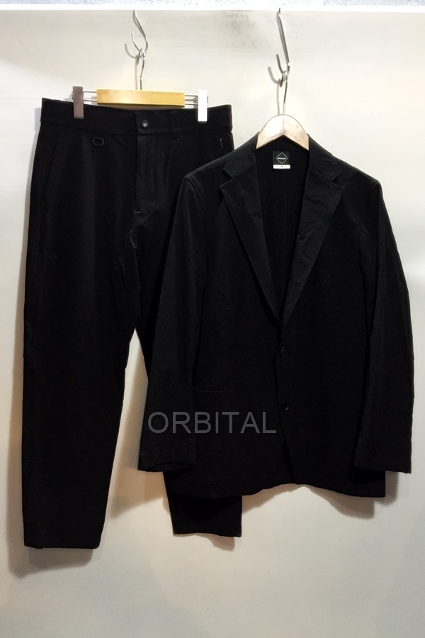 代官山)F.C.Real Bristol FCRB-222036 222037 TOUR PACKABLE TEAM BLAZER ジャケット パンツ セットアップ ブラック サイズM_画像1