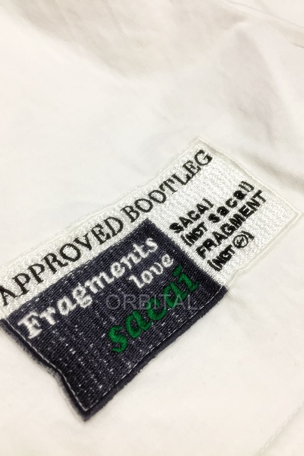 代官山)Sacai × fragment design サカイ×フラグメントデザイン 20SS ナンバリングTシャツ ホワイト サイズ4_画像5