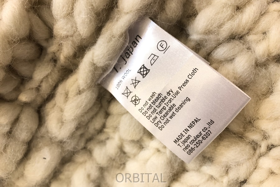 経堂) T. japan ティージャパン 23AW hand knit vest ハンドニットベスト オフホワイト 12334002 定価￥22,000-_画像9