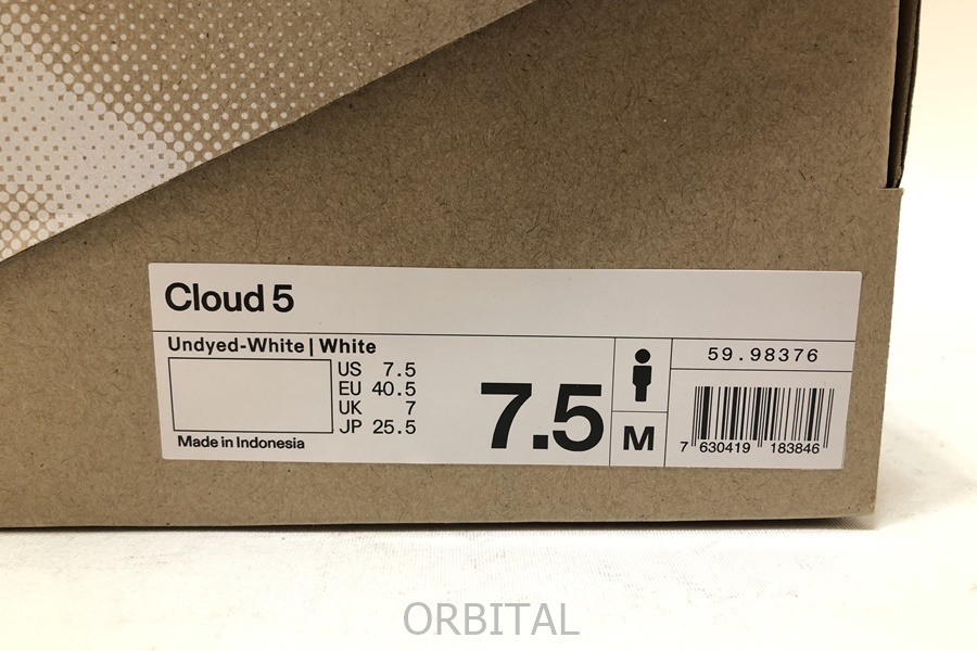 経堂)オン On 未使用訳有 クラウド 5 Cloud 5 M 59.98376 ホワイト US7.5 25.5cm ランニングシューズ ※試着汚れ有_画像9