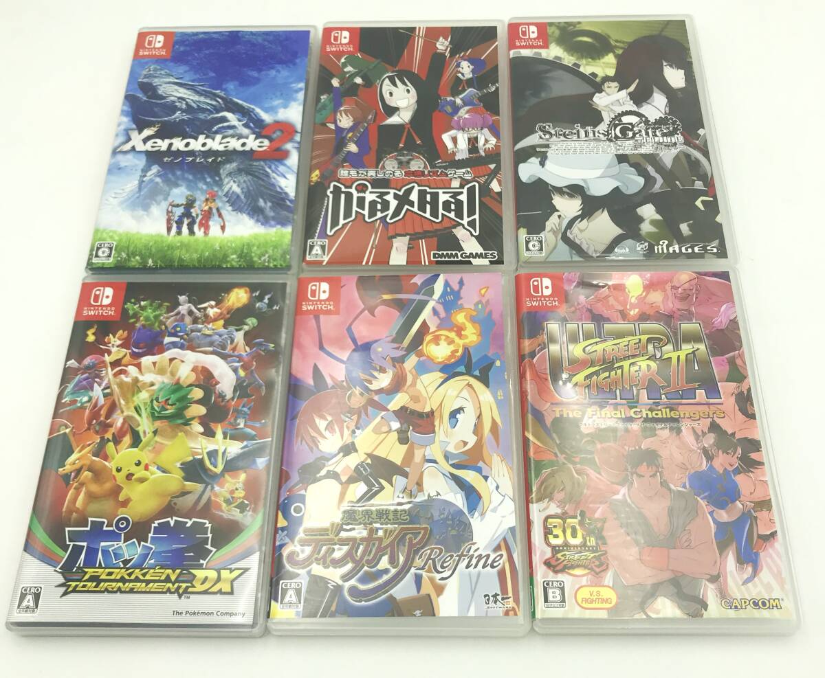 【中古・1円出品】　Switchソフト６本セット　Xenoblade2・魔界戦記ディスガイア Refine・STEINS;GATE ELITE 他_画像1