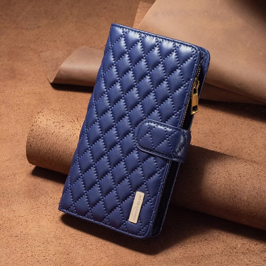 iPhone 12 mini leather case iPhone 12 Mini quilting case iPhone 12 minika Barker do storage notebook type . purse attaching blue 