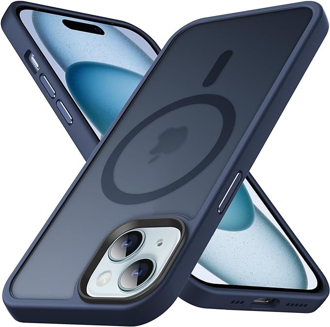  iPhone15 用 ケース [Magsafe対応] マグネット搭載 マグセーフ 充電対応 半透明 マット感 指紋防止 スマホケース アイフォン15 カバー _画像7
