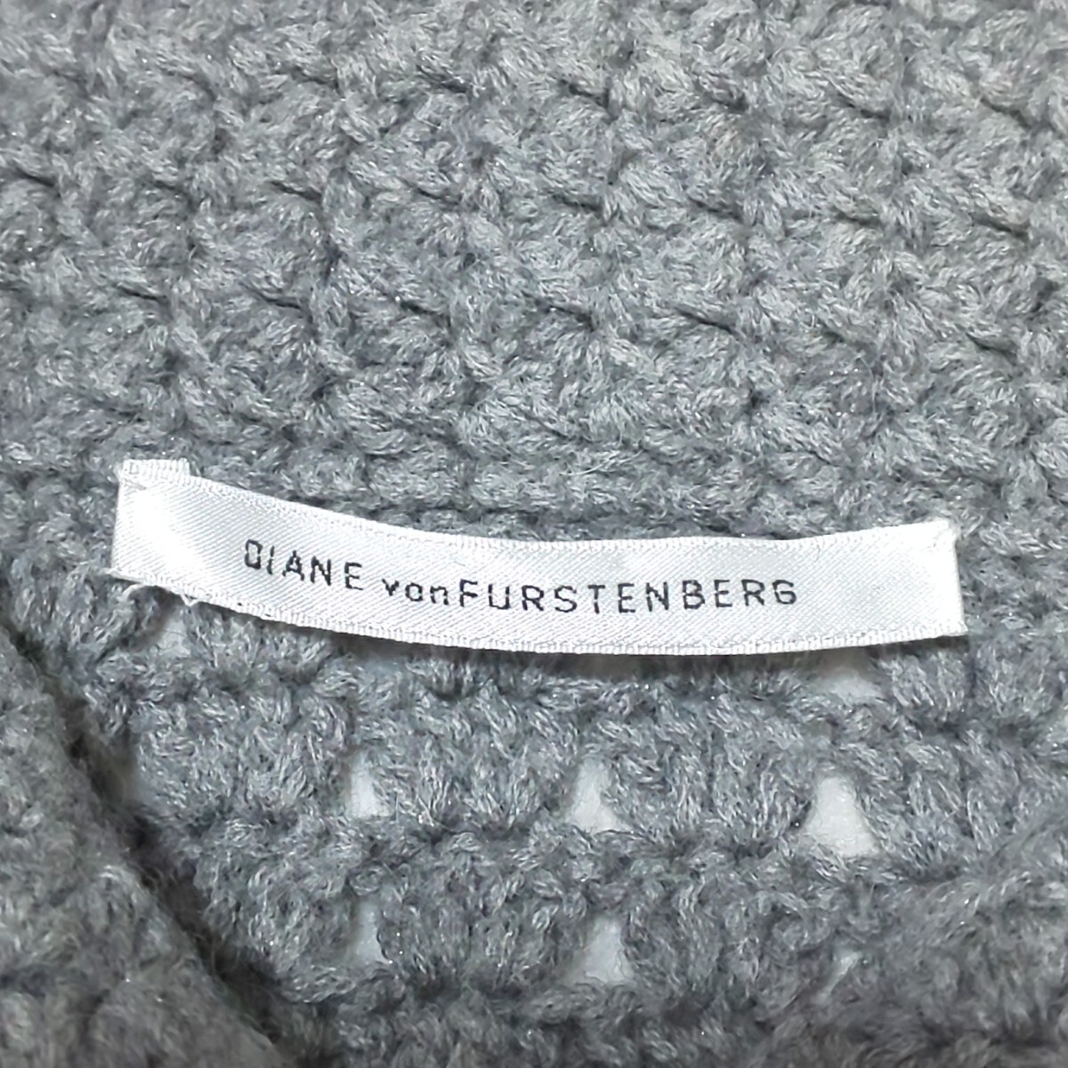 [ превосходный товар ]DIANE von FURSTENBERG Diane phone fa stain балка g средний мера кабель вязаный пальто длинное пальто шерстяное пальто серый 