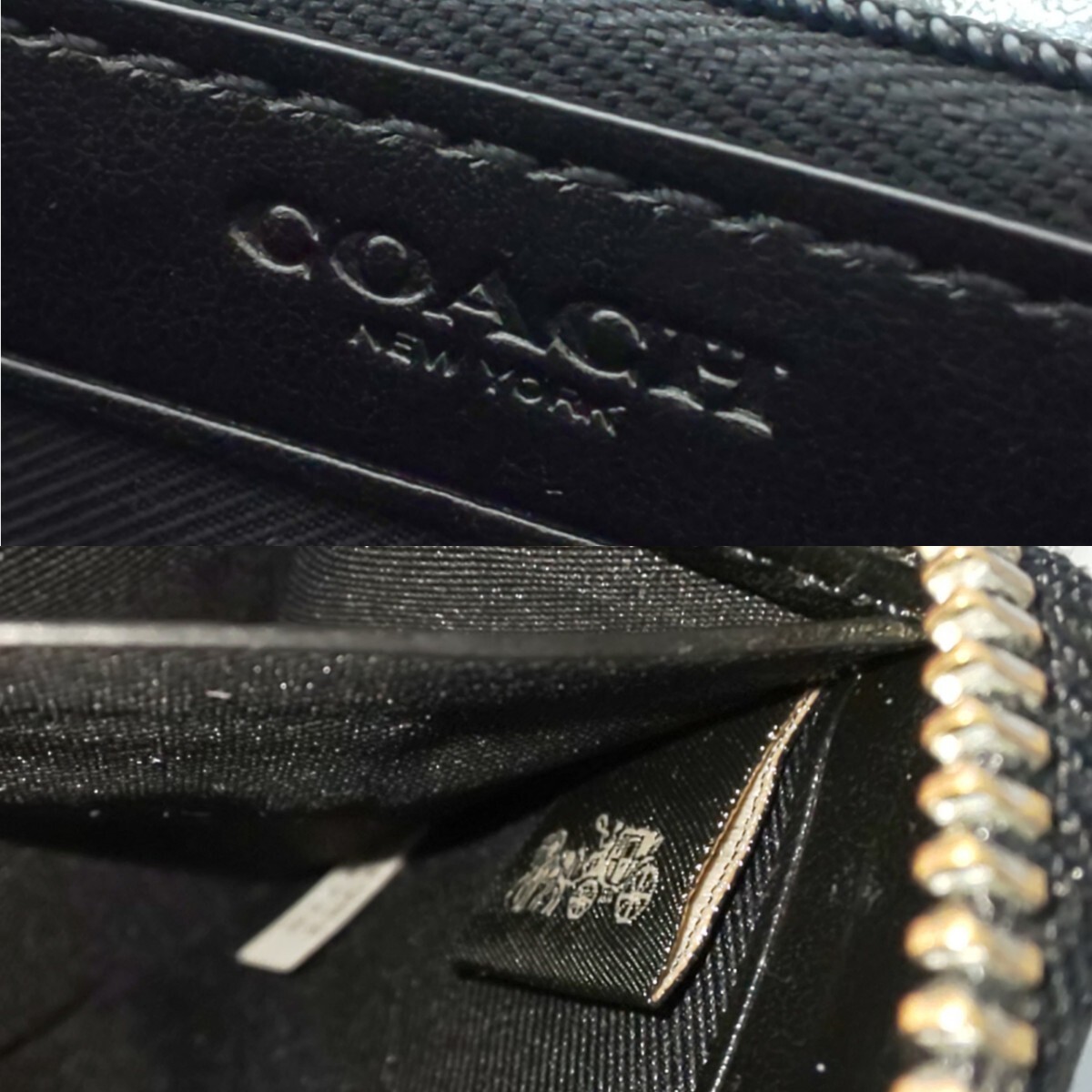 【極美品】COACH コーチ ラウンドファスナー 長財布 ロングウォレット シグネチャー×チェック PVCレザー F87718 レディース マルチカラー